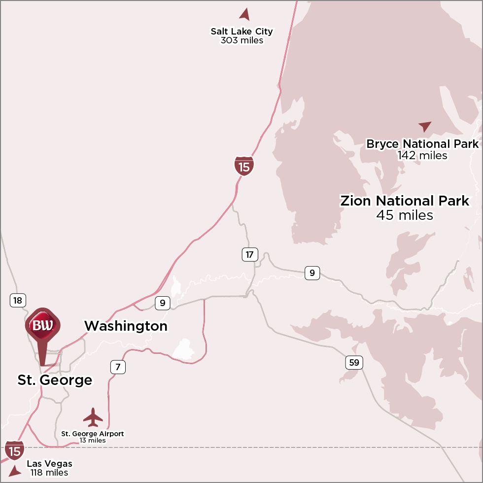 Best Western Abbey Inn area map