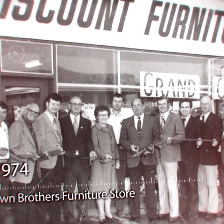 1974 Boulevard Furniture grand opening